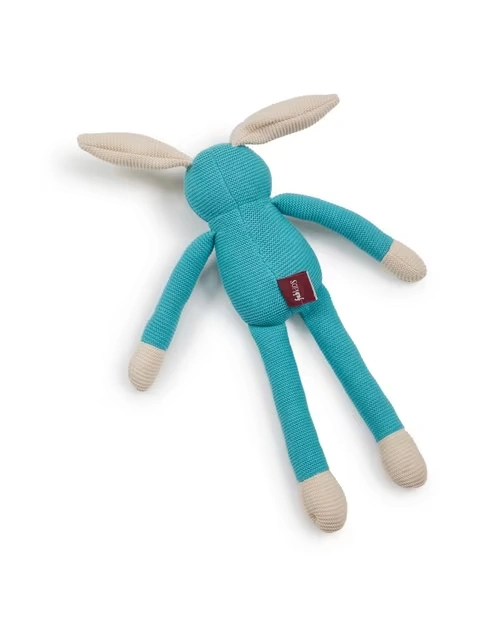 Blue Poly Filled Cotton Rabbit Toy