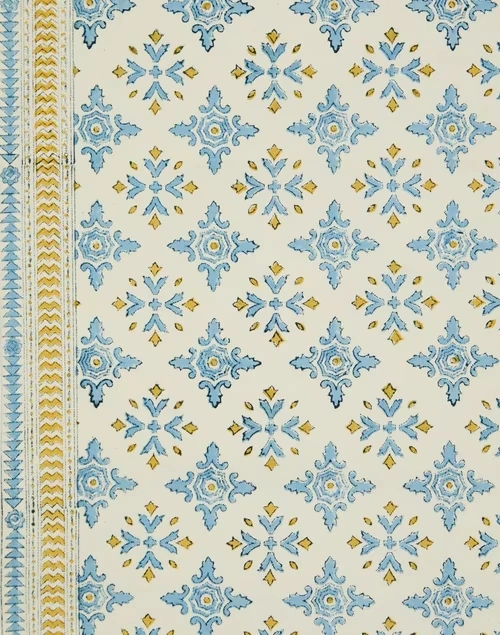 Blue Cotton Printed Tastir Runner- Large 3 Blue Cotton Printed Tastir Runner- Large