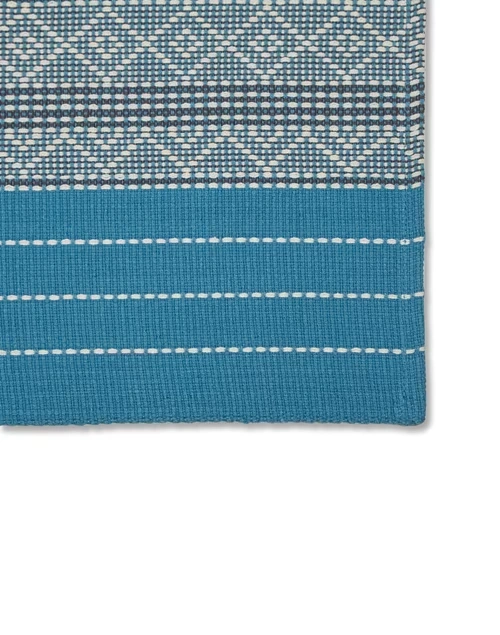 Blue Cotton Woven Saumya Mat Set of 6