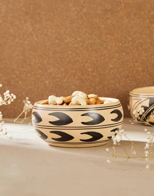 Multi Ceramic Thar Horizontal Nut Bowl