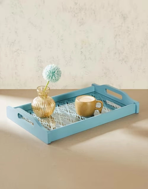 Blue Wood Saumya Tray- Large