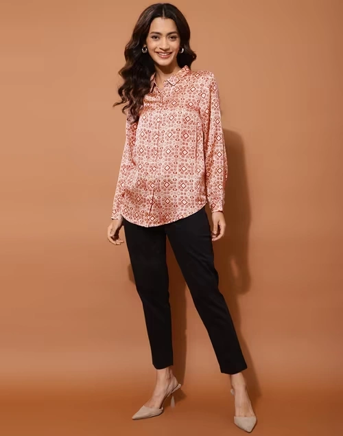 Beige Rayon Blend Printed Shirt 4 Beige Rayon Blend Printed Shirt