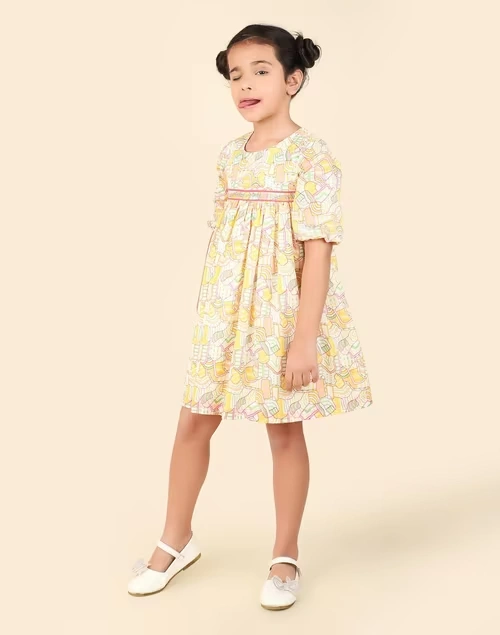 Multi Cotton Printed Dress 3 Multi Cotton Printed Dress