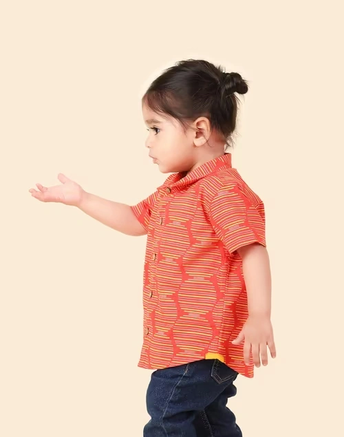 Red Cotton Printed Shirt 3 Red Cotton Printed Shirt