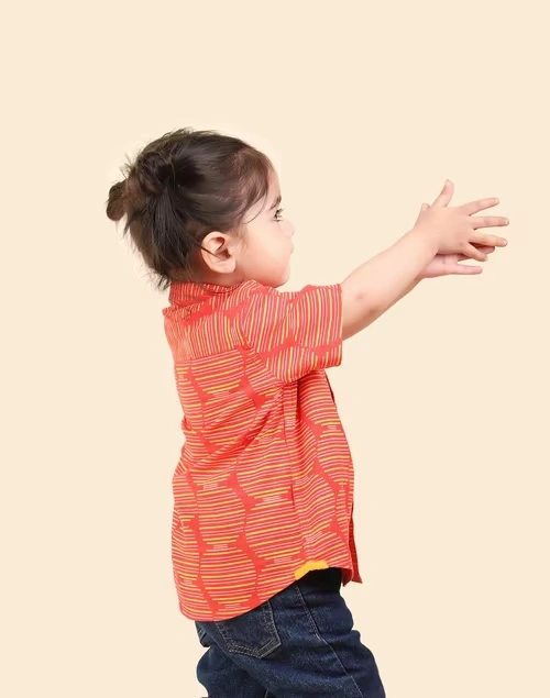 Red Cotton Printed Shirt 4 Red Cotton Printed Shirt