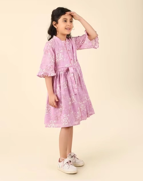 Pink Cotton Printed Dress 3 Pink Cotton Printed Dress