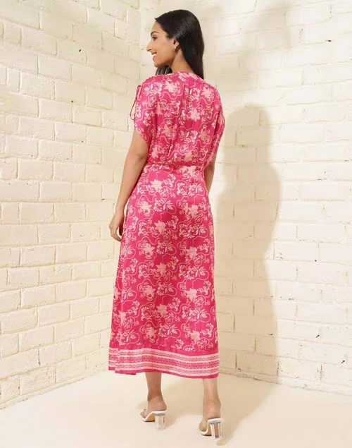 Red Rayon Blend Printed Maxi 4 Red Rayon Blend Printed Maxi