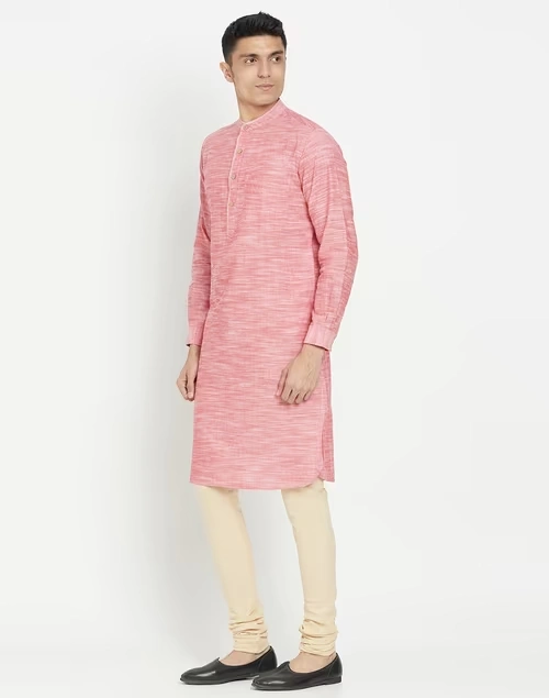 Cotton Slim Fit Long Kurta With Cuff 3 Cotton Slim Fit Long Kurta With Cuff