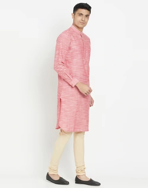 Cotton Slim Fit Long Kurta With Cuff 4 Cotton Slim Fit Long Kurta With Cuff