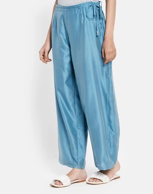 Cotton Silk Drawstring Ijar Pant