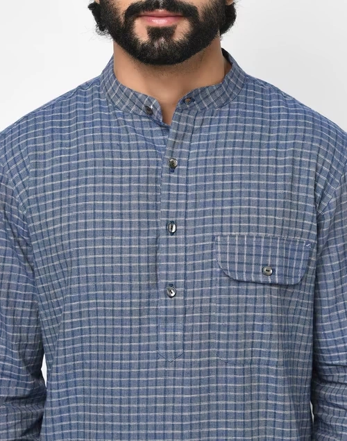 Cotton Bana Slim Fit Kurta With Cuff 3 Cotton Bana Slim Fit Kurta With Cuff