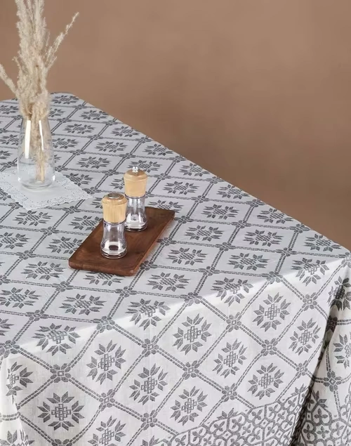 Natural Cotton Shama Cutwork Table Cover 4 Seater 3 Natural Cotton Shama Cutwork Table Cover 4 Seater