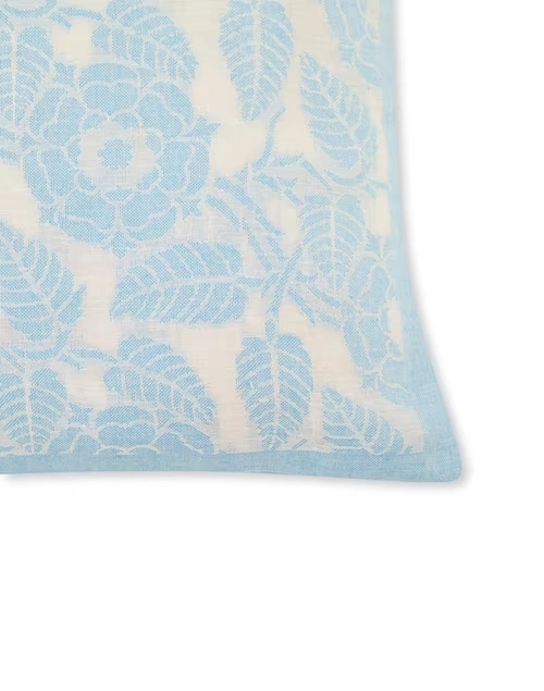Blue Cotton Ambar Cutwork Cushion Cover