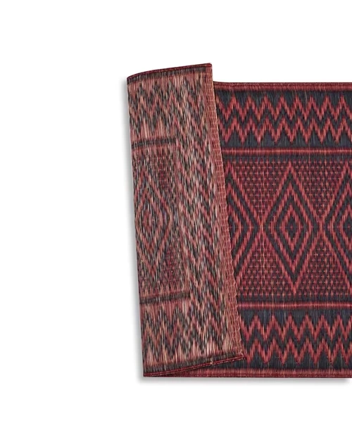 Black Natural Fibre Woven Surkh Mat Set Of 2 4 Black Natural Fibre Woven Surkh Mat Set Of 2