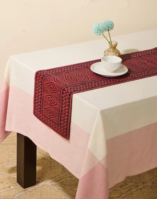 Black Natural Fibre Woven Surkh Runner- Small