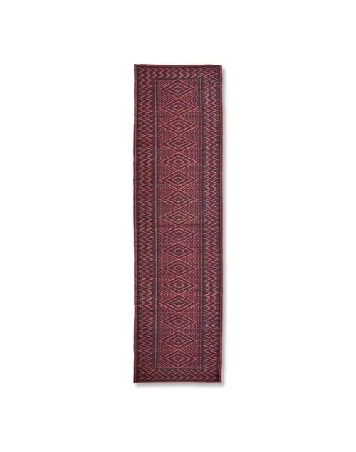 Black Natural Fibre Woven Surkh Runner- Small