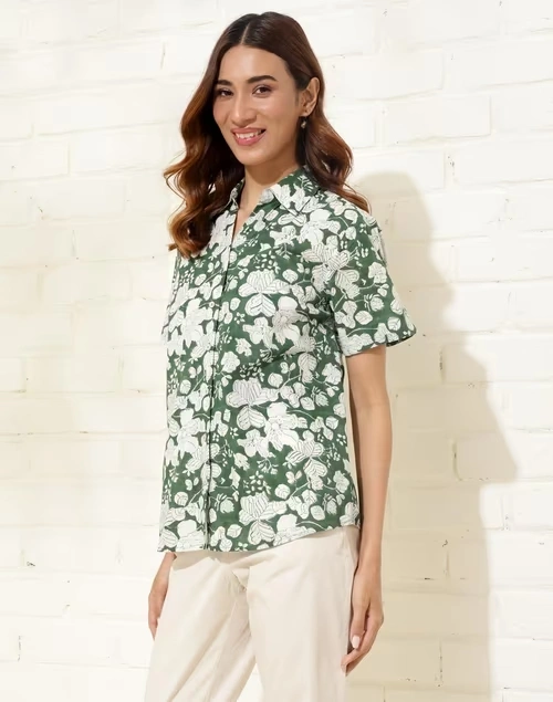 White Cotton Printed Shirt 3 White Cotton Printed Shirt