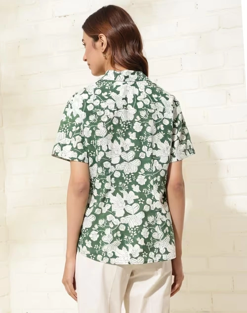 White Cotton Printed Shirt 4 White Cotton Printed Shirt