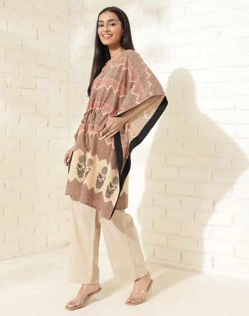 Red Cotton Printed Kaftan 3 Red Cotton Printed Kaftan