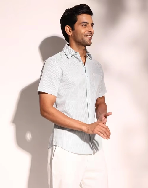 White Cotton Slim Fit Shirt 4 White Cotton Slim Fit Shirt