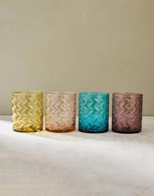Rang Cutwork Glass Gift Set of 4