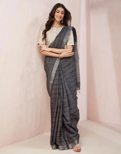 Beige Silk Woven Stitched Blouse 4 Beige Silk Woven Stitched Blouse