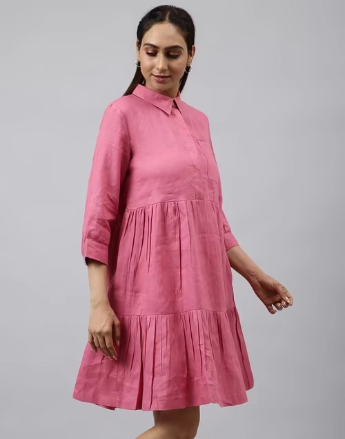 Linen Sleeve Gather Dress 3 Linen Sleeve Gather Dress