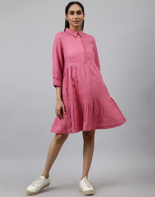 Linen Sleeve Gather Dress 4 Linen Sleeve Gather Dress