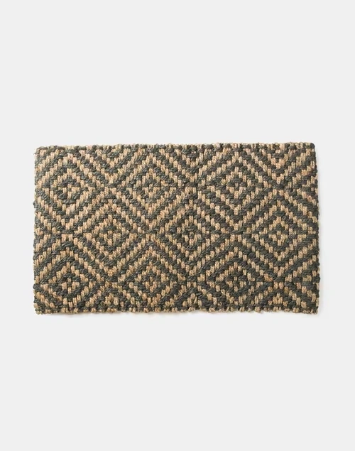 Blue Jute Woven Footmat