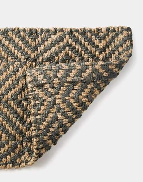 Blue Jute Woven Footmat