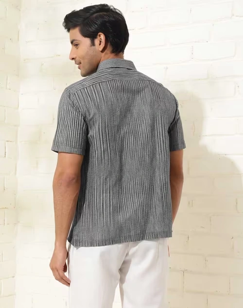 Grey Silk Bush Shirt