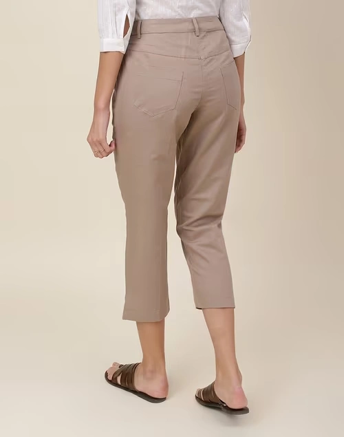 Beige Linen Blend Formal Pant 3 Beige Linen Blend Formal Pant