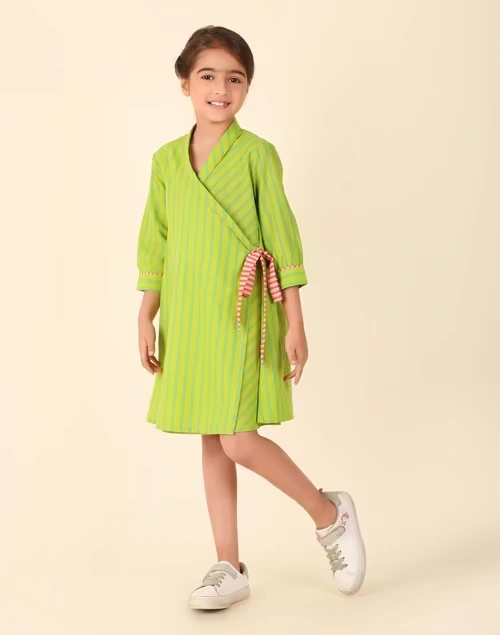 Green Cotton Woven Dress 3 Green Cotton Woven Dress