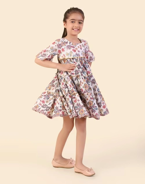 Natural Cotton Hand Block Printed Dress 3 Natural Cotton Hand Block Printed Dress