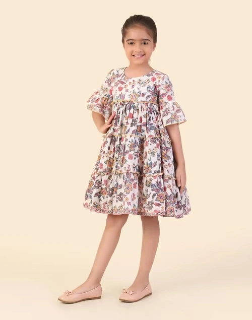 Natural Cotton Hand Block Printed Dress 4 Natural Cotton Hand Block Printed Dress