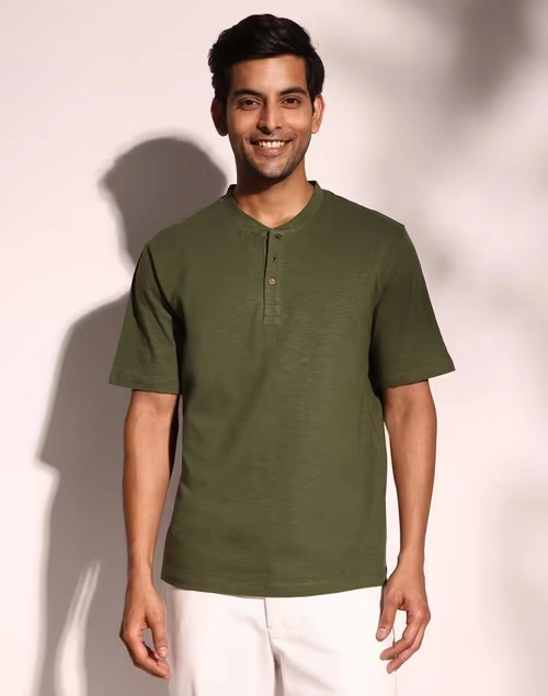 Green Cotton Comfort Fit Organic Slub Tee
