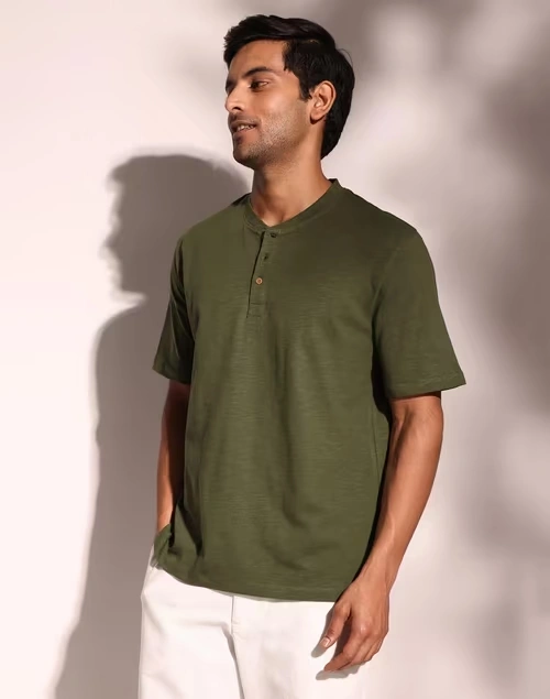 Green Cotton Comfort Fit Organic Slub Tee