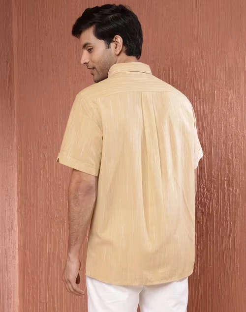 Beige Cotton Woven Shirt 4 Beige Cotton Woven Shirt