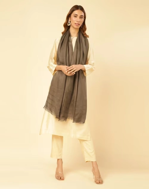 Brown Linen Whisper Stole