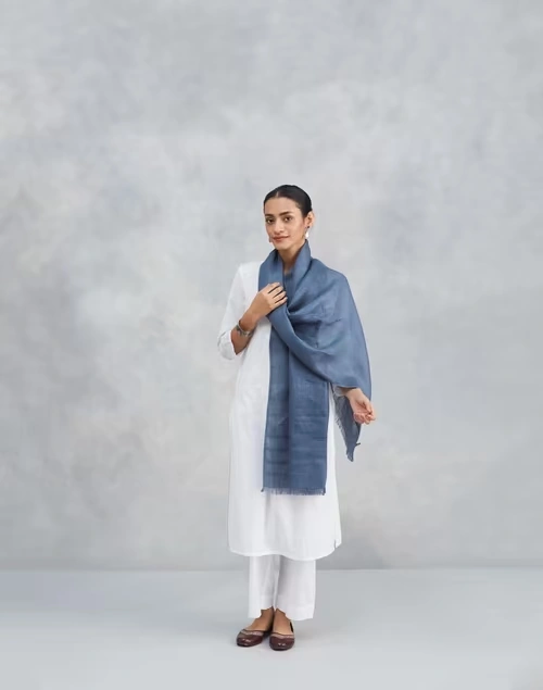 Grey Linen Whisper Stole 4 Grey Linen Whisper Stole