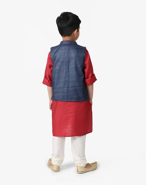 Blue Silk Ghicha Jacket 4 Blue Silk Ghicha Jacket