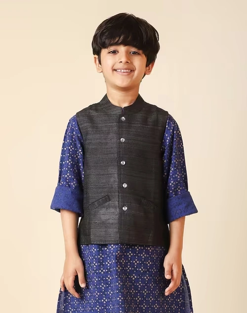 Black Silk Ghicha Jacket