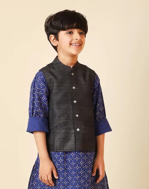 Black Silk Ghicha Jacket