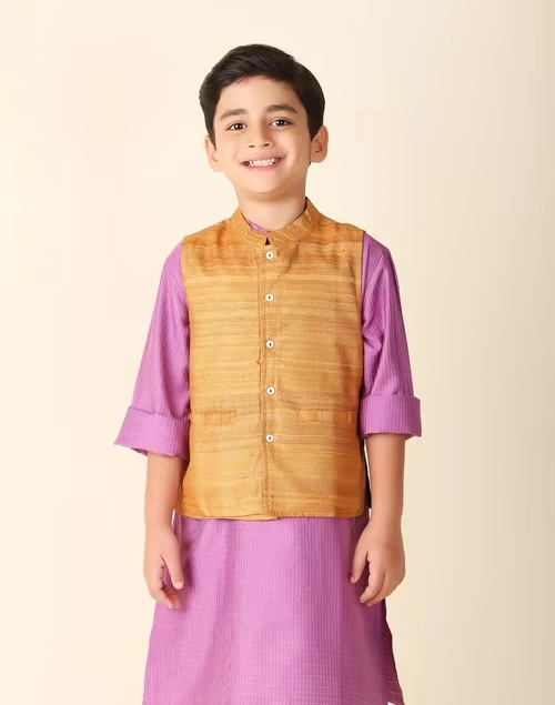 Mustard Silk Ghicha Jacket