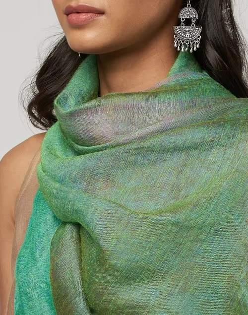 Blue Silk Stole 4 Blue Silk Stole