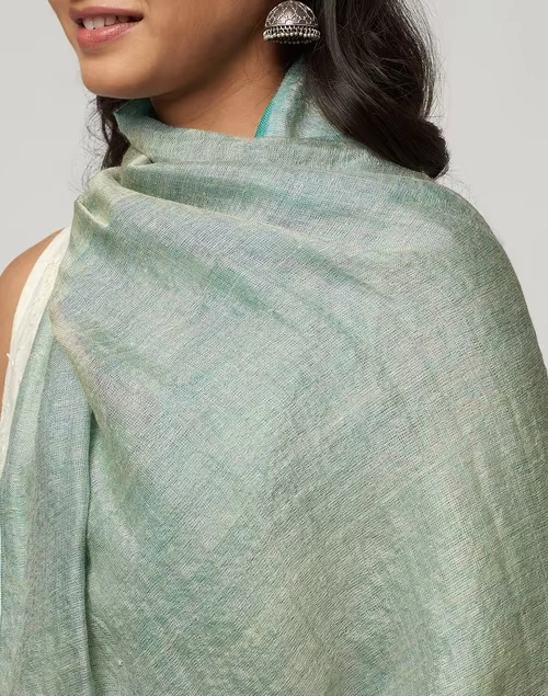 Turquoise Silk Stole 4 Turquoise Silk Stole