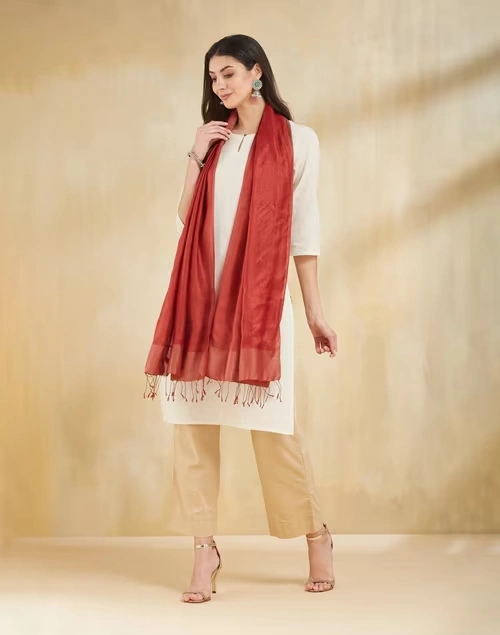 Red Silk Stole 3 Red Silk Stole