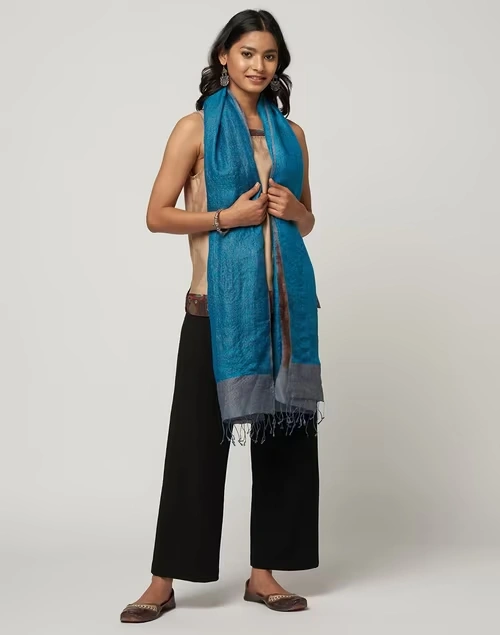 Blue Silk Stole