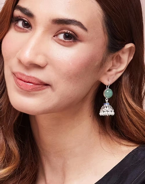 Silver Jhumka Earrings