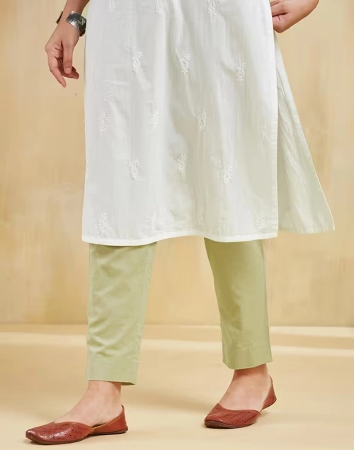 Green Cotton Ethnic Pant 4 Green Cotton Ethnic Pant